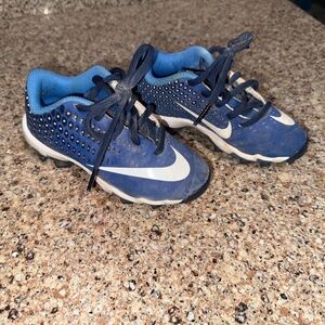 Nike Vapor Fastflex Toddler Size 10 Blue & White Baseball Cleats